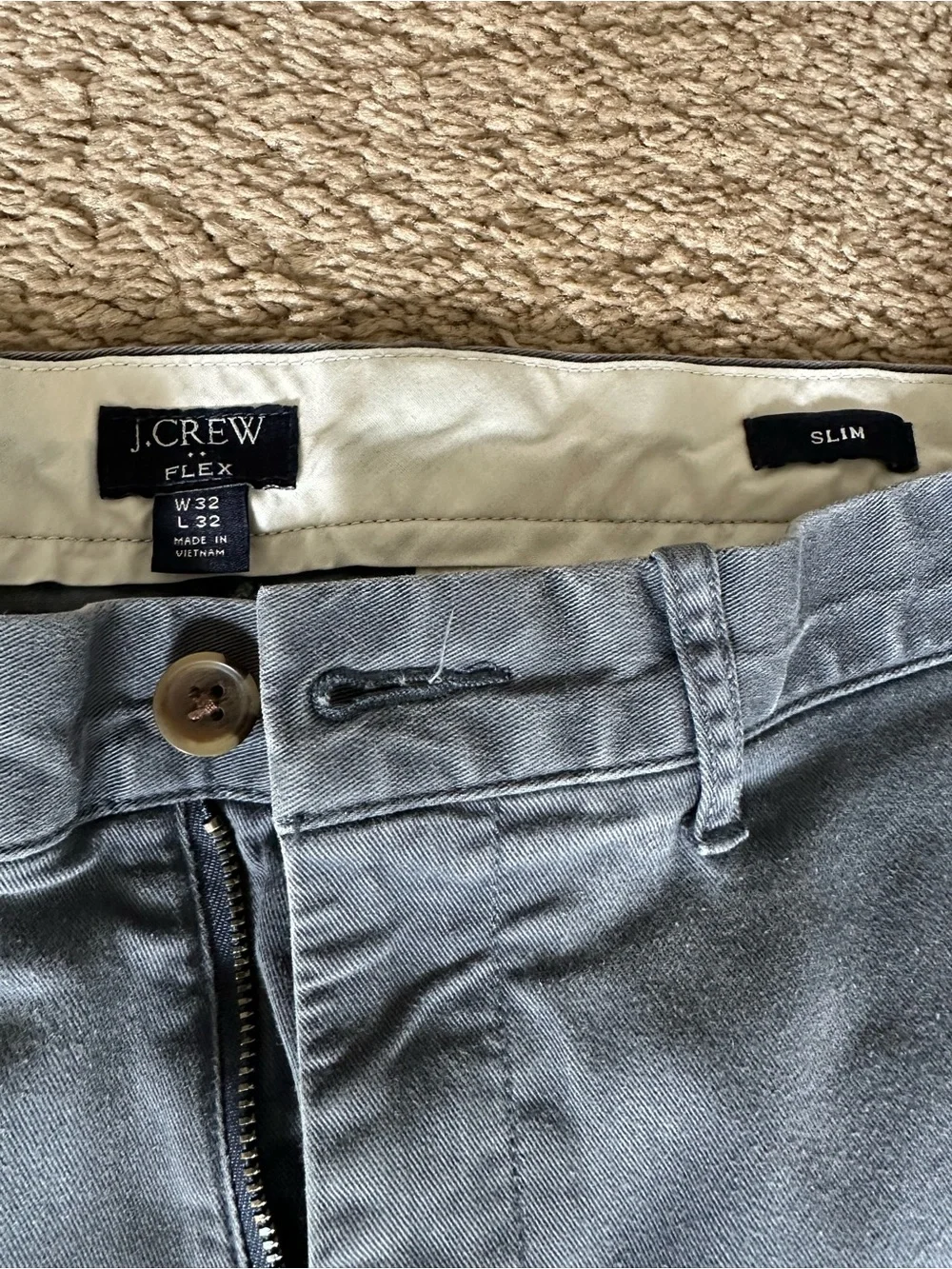 J. Crew Men’s Slate Blue Flex Chinos